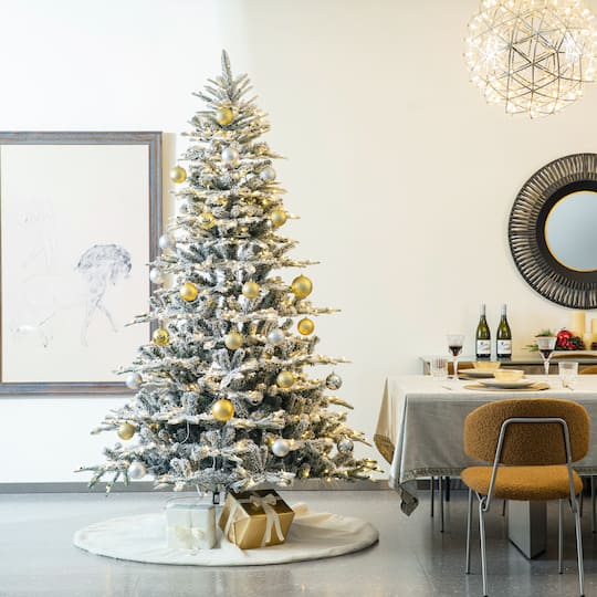 Glitzhome® Faux Rabbit Fur Christmas Tree Skirt